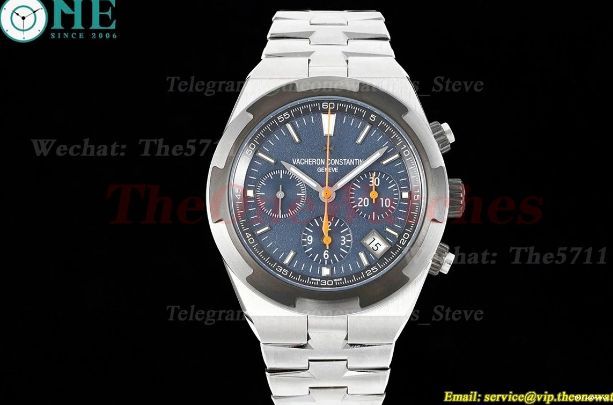 SS Chronograph  V2 A7750 Overseas Blue SS 8F 5510V 0216